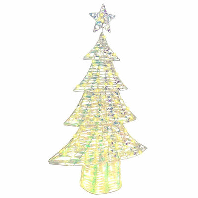 Vidaxl kerstboom 160 led's warmwit 150 cm pet