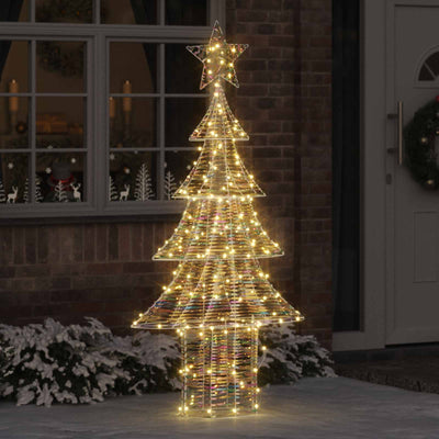 Vidaxl kerstboom 240 led's warmwit 181 cm pet