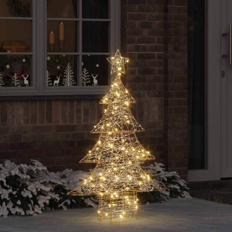 Vidaxl kerstboom 120 led's warmwit 120,5 cm pet