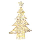 Vidaxl kerstboom 120 led's warmwit 120,5 cm pet - afbeelding 2