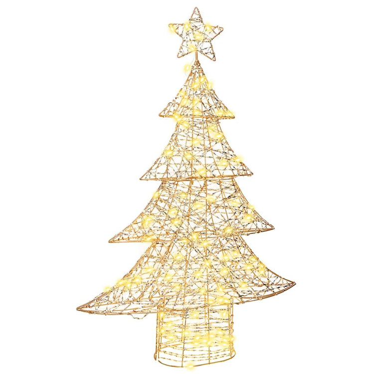 Vidaxl kerstboom 120 led's warmwit 120,5 cm pet