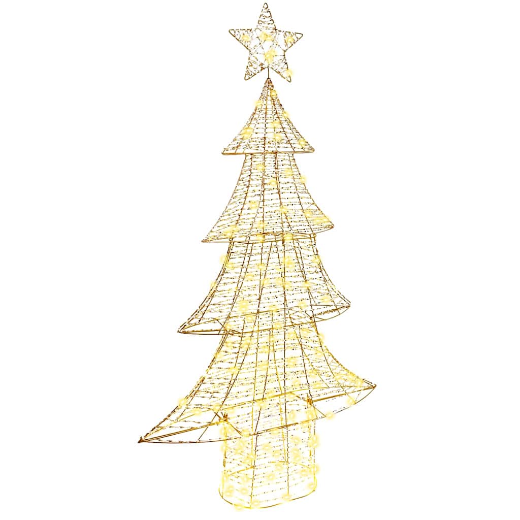 Vidaxl kerstboom met 160 led warmwit 151 cm pet
