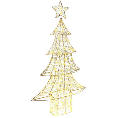 Vidaxl kerstboom 160 led's warmwit 151 cm pet