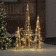 Vidaxl kerstboom 3 st 90 led's warmwit 20 x 20 x 80 cm pet