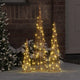 Vidaxl kerstboom 3 st 90 led's warmwit 20 x 20 x 80 cm pet