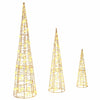 Vidaxl kerstboom met 90 led 3 pcs warmwit 20 x 20 x 80 cm pet