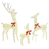 Vidaxl rendier familie met 300 led 3 pcs warmwit 67 x 26 x 127 cm pet - afbeelding 2