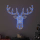 Vidaxl hertenkop 140 led's blauw 68 x 36,5 x 62,5 cm acryl