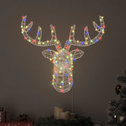 Vidaxl hertenkop 140 led's kleurrijk 68 x 36,5 x 62,5 cm acryl - afbeelding 1