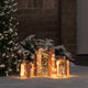 Vidaxl cadeau doos decoratie 3 st 60 led's warmwit 20 x 20 x 20 cm pet
