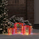Vidaxl cadeau doos 3 st 60 led's multikleur 20 x 20 x 20 cm acryl