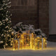 Vidaxl verlichte kerstcadeau doos 3 st 150 led's warmwit