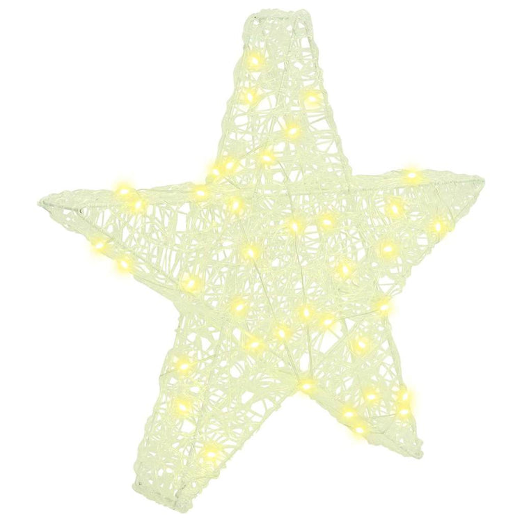 Vidaxl 3d ster 50 led's warmwit 55 x 53,5 x 10 cm acryl