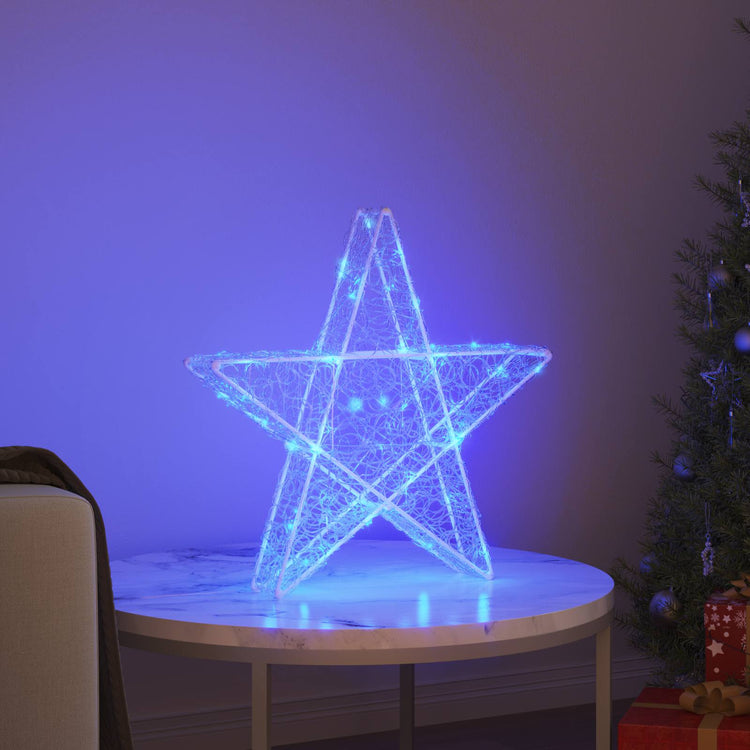 Vidaxl 3d ster 50 led's blauw 55 x 53,5 x 10 cm acryl