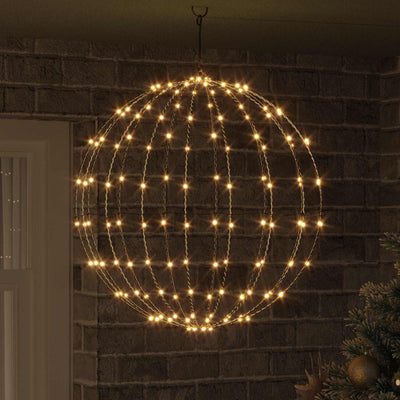 Vidaxl bal met 192 led warmwit 59,5 x 59,5 x 63 cm metaal
