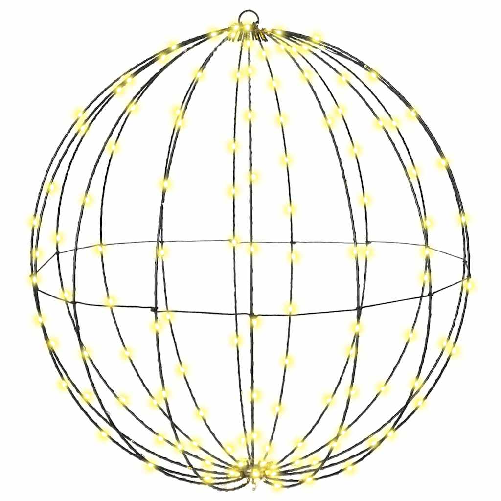Vidaxl bal met 192 led warmwit 59,5 x 59,5 x 63 cm metaal