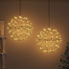Vidaxl bal met 192 led 2 pcs warmwit 40 x 40 x 43,5 cm metaal