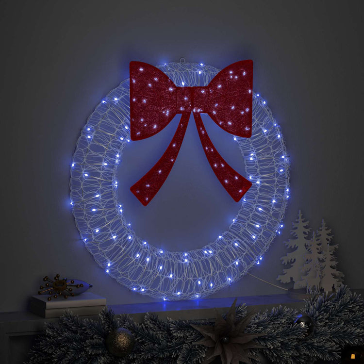 Vidaxl krans 60 led's blauw 76 x 76 x 8,5 cm acryl