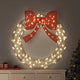 Vidaxl krans warmwit 120 x 120 x 10 cm rattan 150 led's