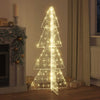 Vidaxl kerstboom met 160 led warmwit 150 cm acryl