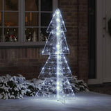 Vidaxl kerstboom koud wit 150 cm acryl 160 led's - afbeelding 1