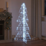 Vidaxl kerstboom koud wit 150 cm acryl 160 led's - afbeelding 3