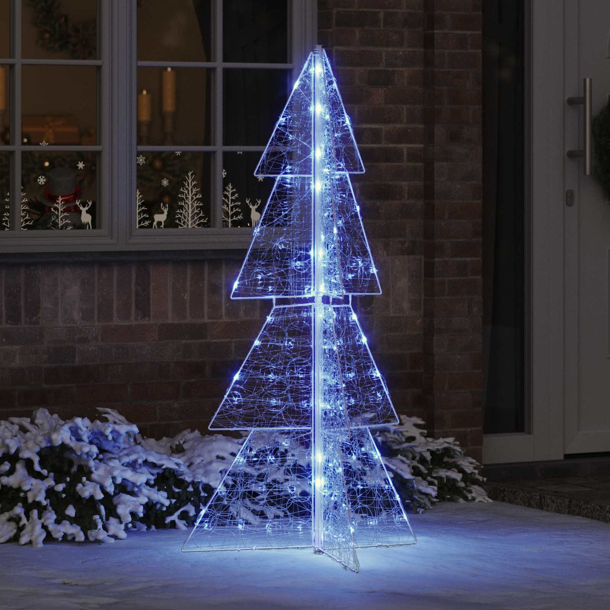 Vidaxl kerstboom met 160 led blauw 150 cm acryl