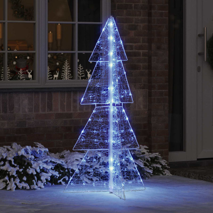Vidaxl kerstboom 160 led's blauw 150 cm acryl