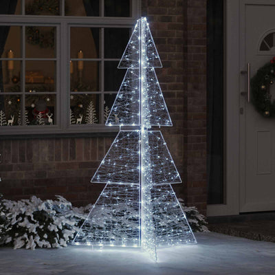 Vidaxl kerstboom met 240 led koud wit 180 cm acryl