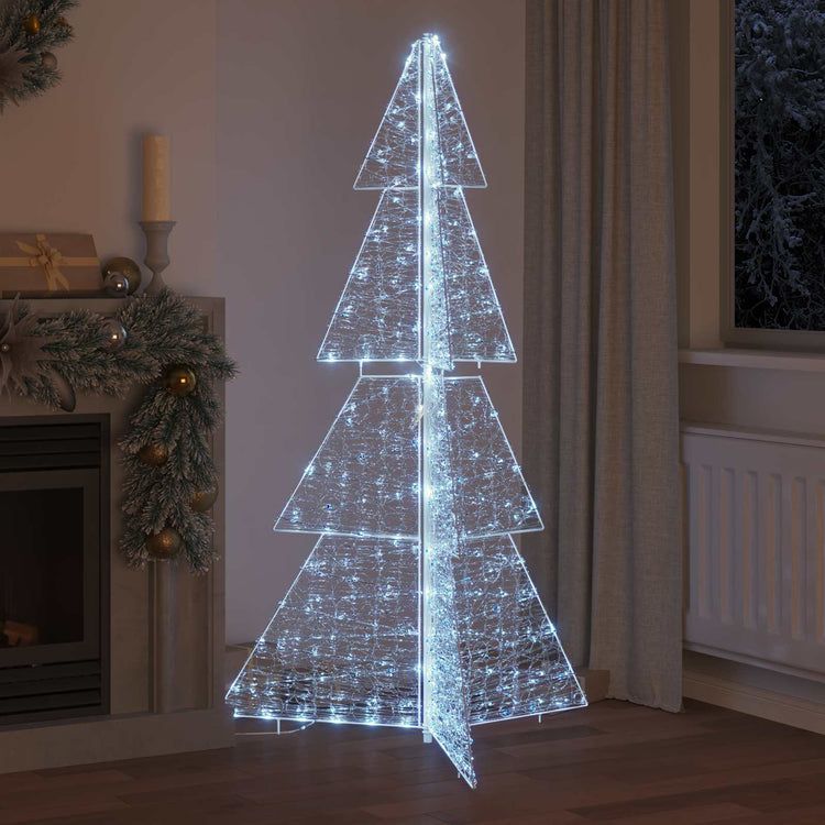 Vidaxl kerstboom met 240 led koud wit 180 cm acryl