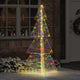 Vidaxl kerstboom 240 led's multikleur 180 cm acryl