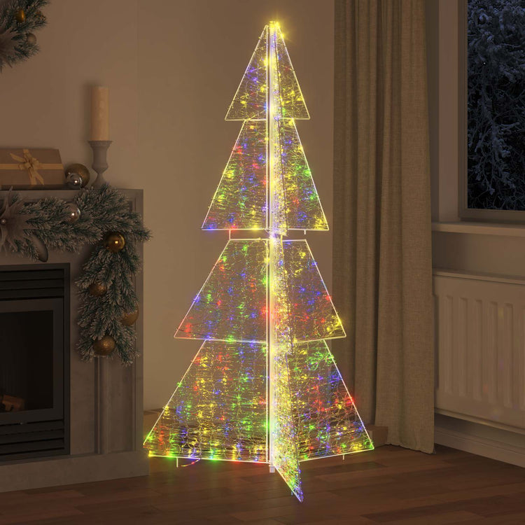 Vidaxl kerstboom 240 led's multikleur 180 cm acryl
