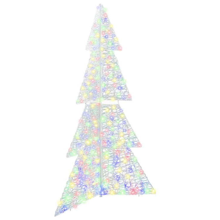 Vidaxl kerstboom 240 led's multikleur 180 cm acryl