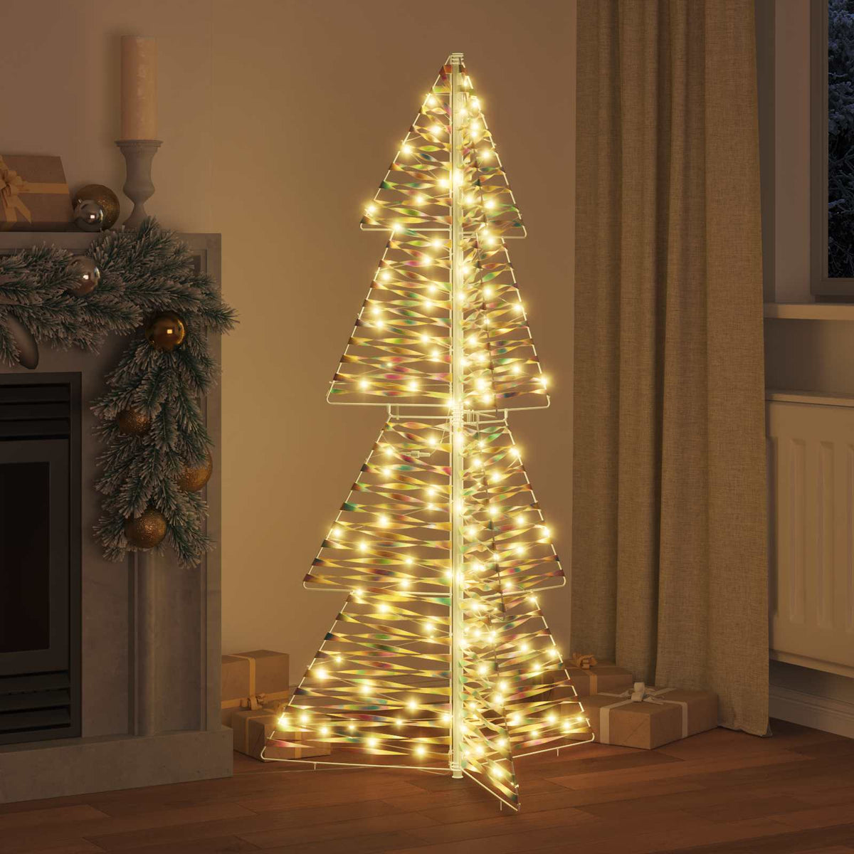 Vidaxl kerstboom met 160 led warmwit 150 cm pet