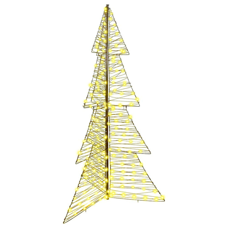 Vidaxl kerstboom 240 led's warmwit 180 cm rattan