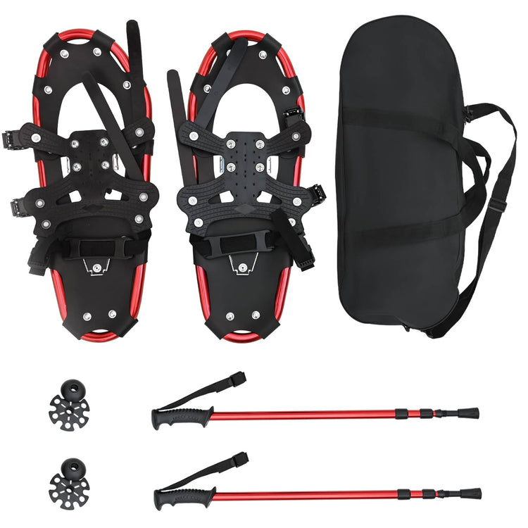 Vidaxl 3 in 1 sneeuwschoenen met wandelschoenen rood en zwart