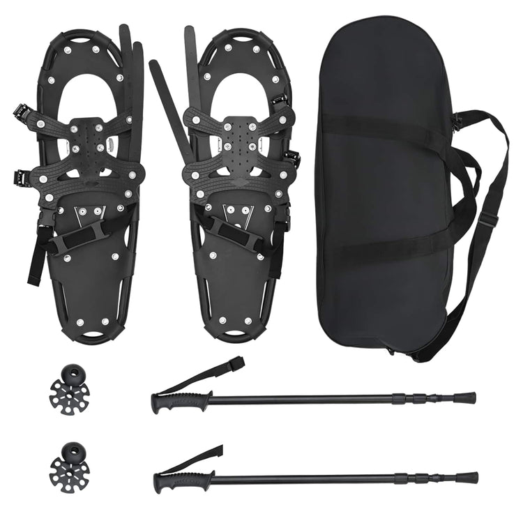 Vidaxl 3 in 1 sneeuwschoenen met wandelschoenen zwart 63,5 x 21 cm