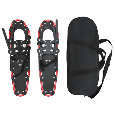 Vidaxl 3 in 1 sneeuwschoenen rood en zwart 30 inches aluminium en hdpe