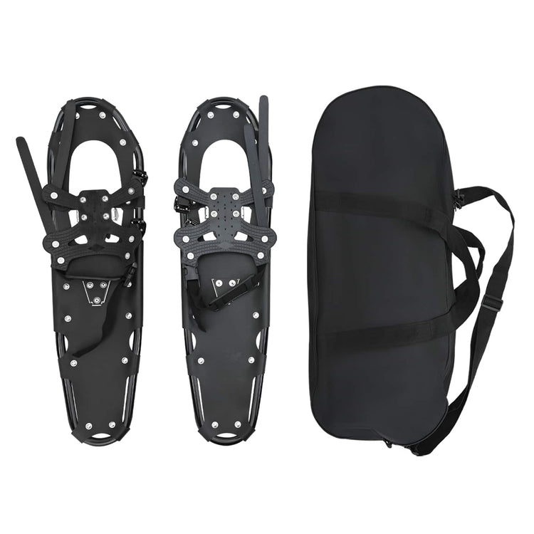 Vidaxl 3 in 1 sneeuwschoenen zwart 78,5 x 22 cm aluminium en hdpe