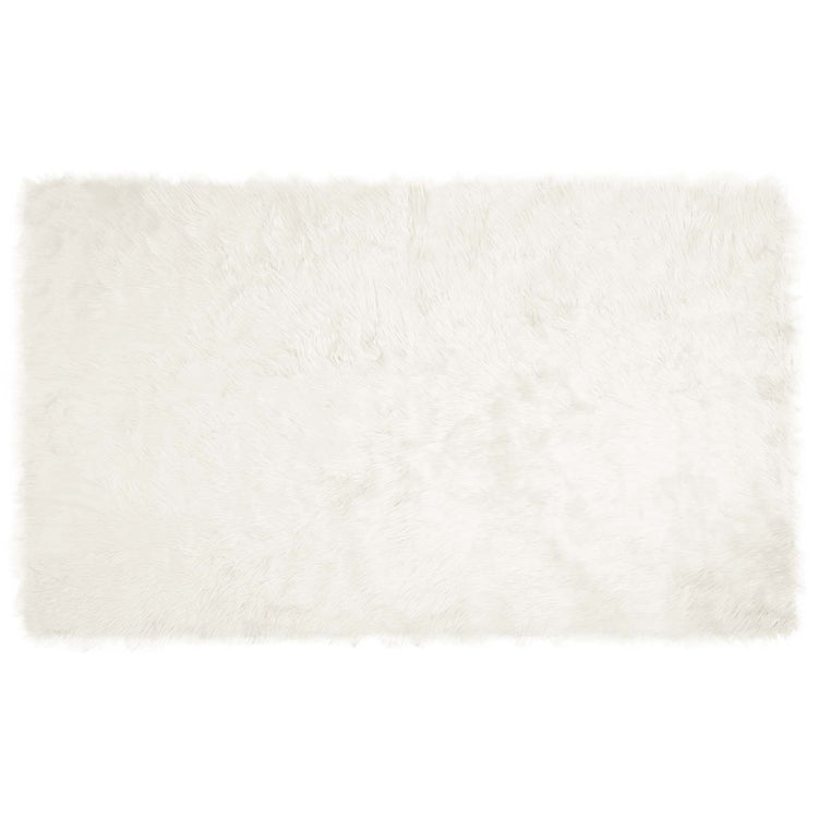 Vidaxl nep schapenvacht tapijt tafalla wit 100 x 200 cm polyester