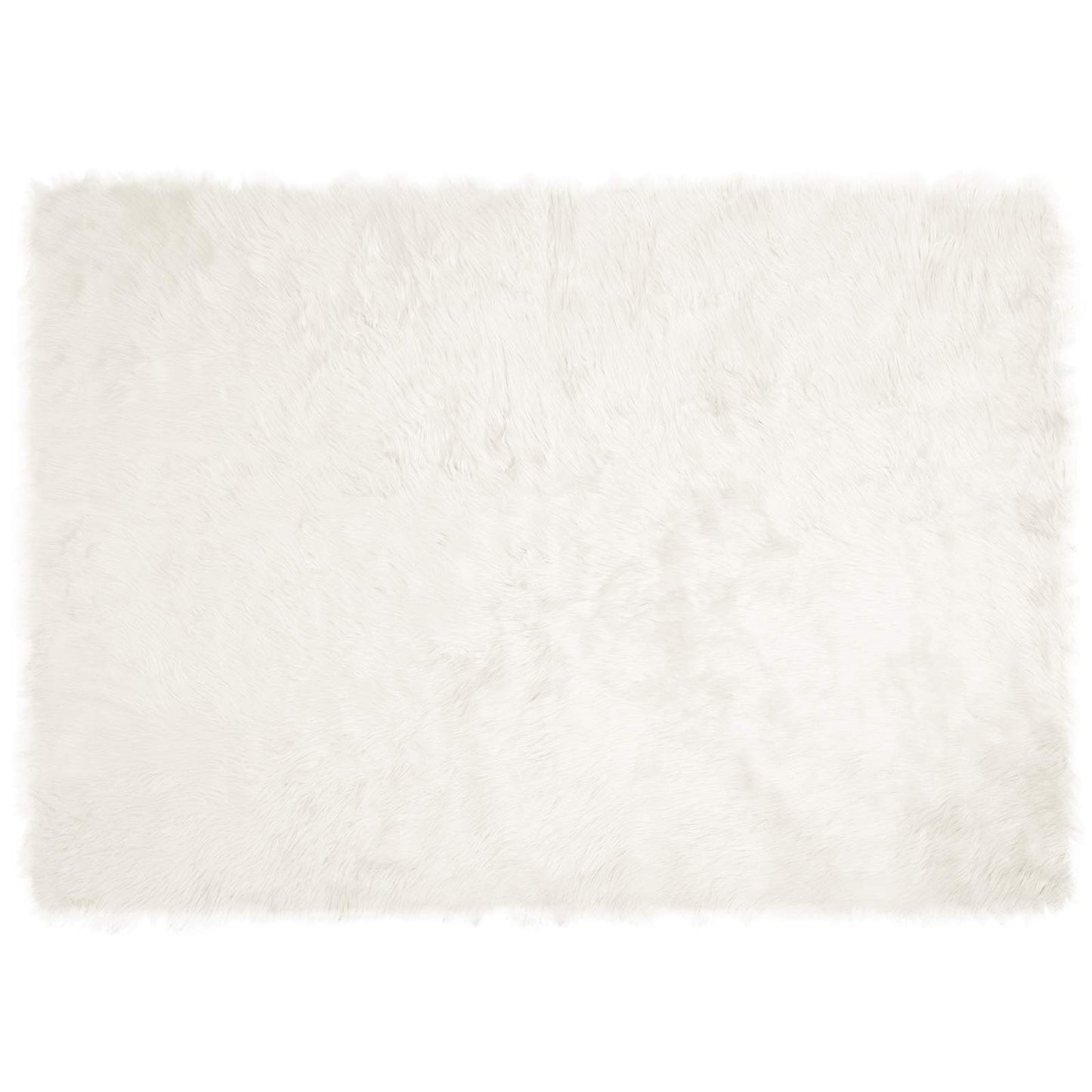 Vidaxl nep schapenvacht tapijt tafalla wit 140 x 200 cm polyester