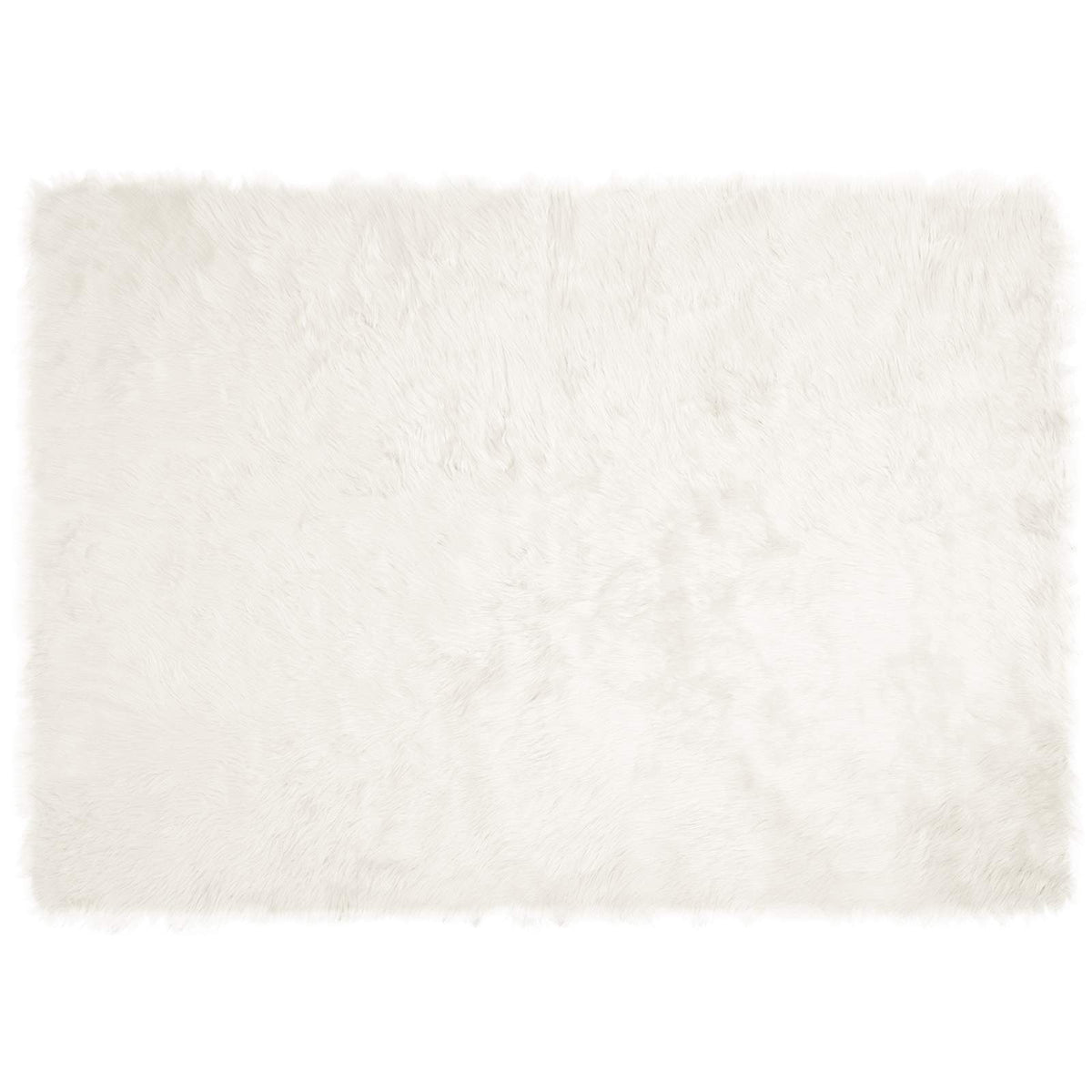 Vidaxl nep schapenvacht tapijt tafalla wit 140 x 200 cm polyester