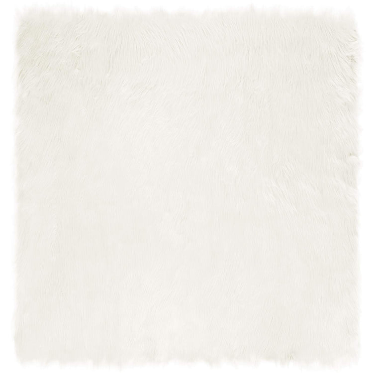 Vidaxl tapijt van imitatie tafalla wit 120 x 120 cm polyester