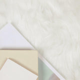 Vidaxl tapijt van imitatie tafalla wit 200 x 200 cm polyester - afbeelding 3
