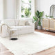 Vidaxl tapijt van imitatie tafalla wit 240 x 240 cm polyester