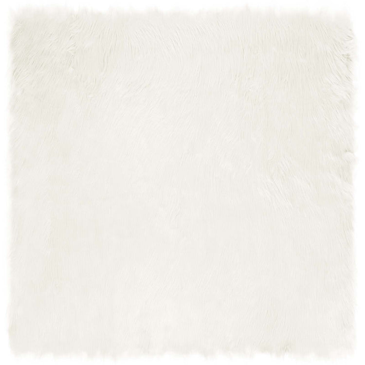 Vidaxl tapijt van imitatie tafalla wit 240 x 240 cm polyester