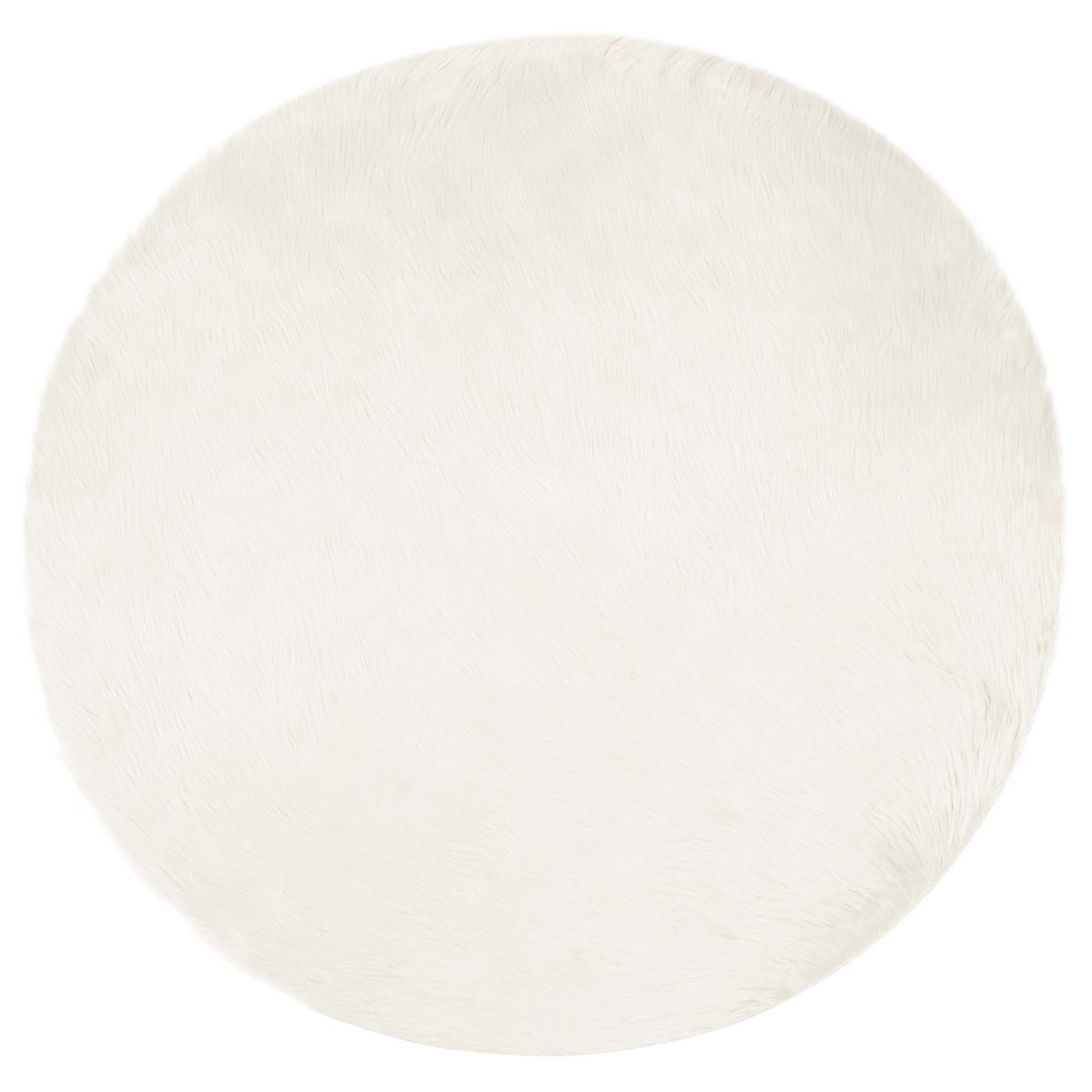 Vidaxl nep schapenvacht tapijt tafalla wit ø 100 cm polyester