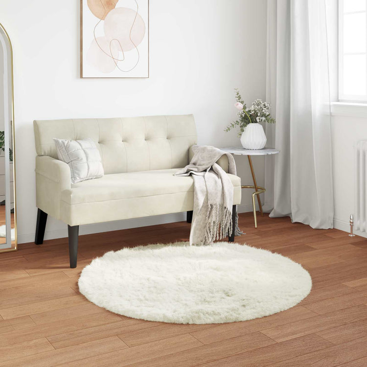 Vidaxl nep schapenvacht tapijt tafalla wit ø 120 cm polyester