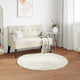 Vidaxl nep schapenvacht tapijt tafalla wit ø 120 cm polyester