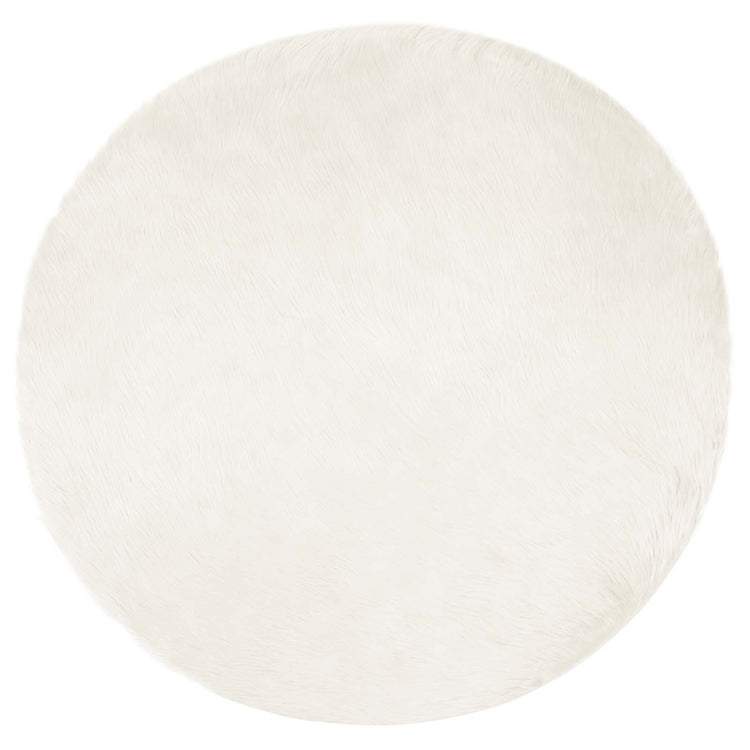Vidaxl nep schapenvacht tapijt tafalla wit ø 120 cm polyester